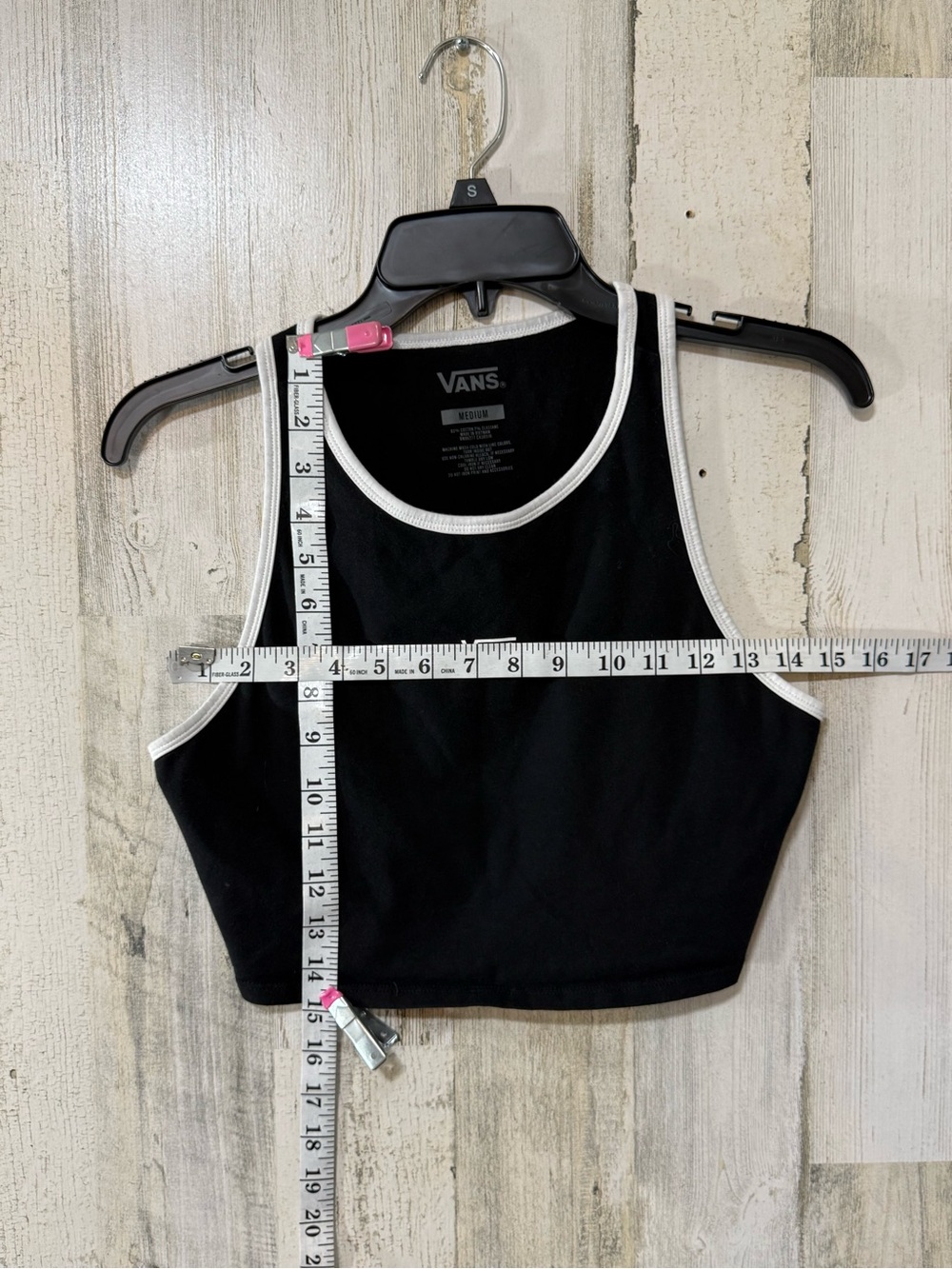 Vans Black Crop Tank with White Trim - Women's - Picture 3 of 12